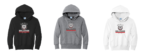North Gwinnett Basketball Core Fleece Pullover Hooded Sweatshirt - Design 2 Youth