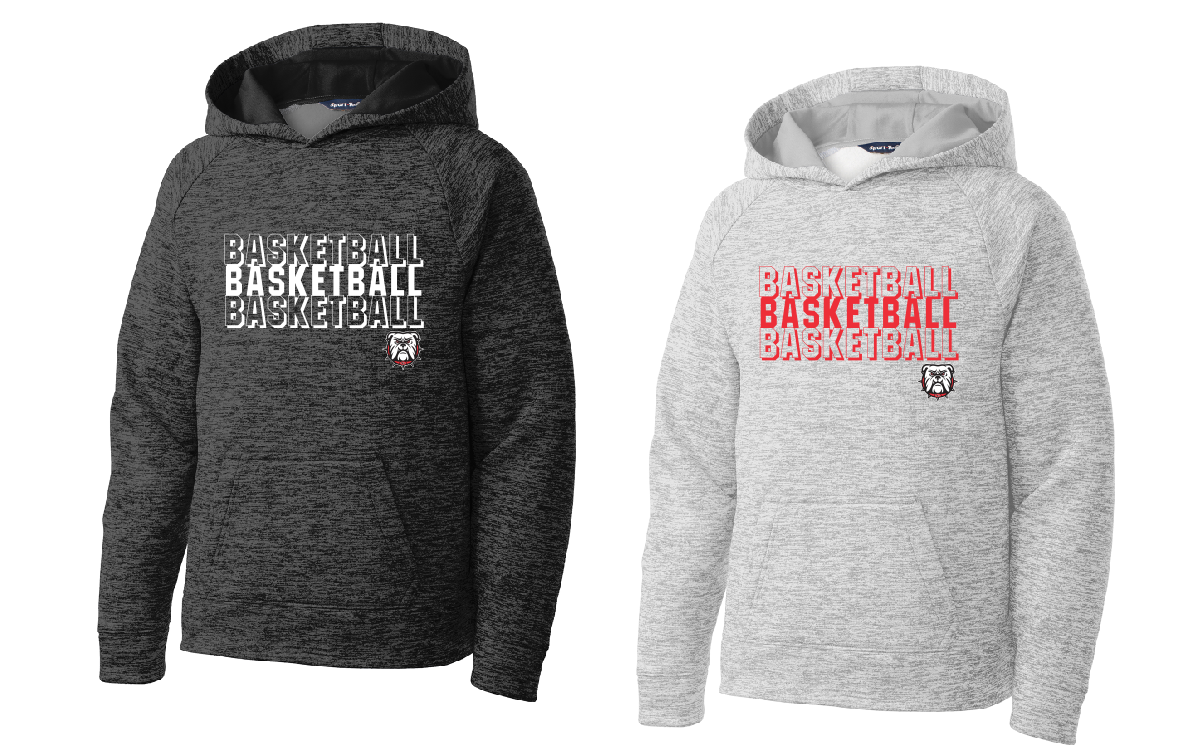 North Gwinnett Basketball PosiCharge Electric Heather Fleece Hooded Pullover - Design 1 Youth