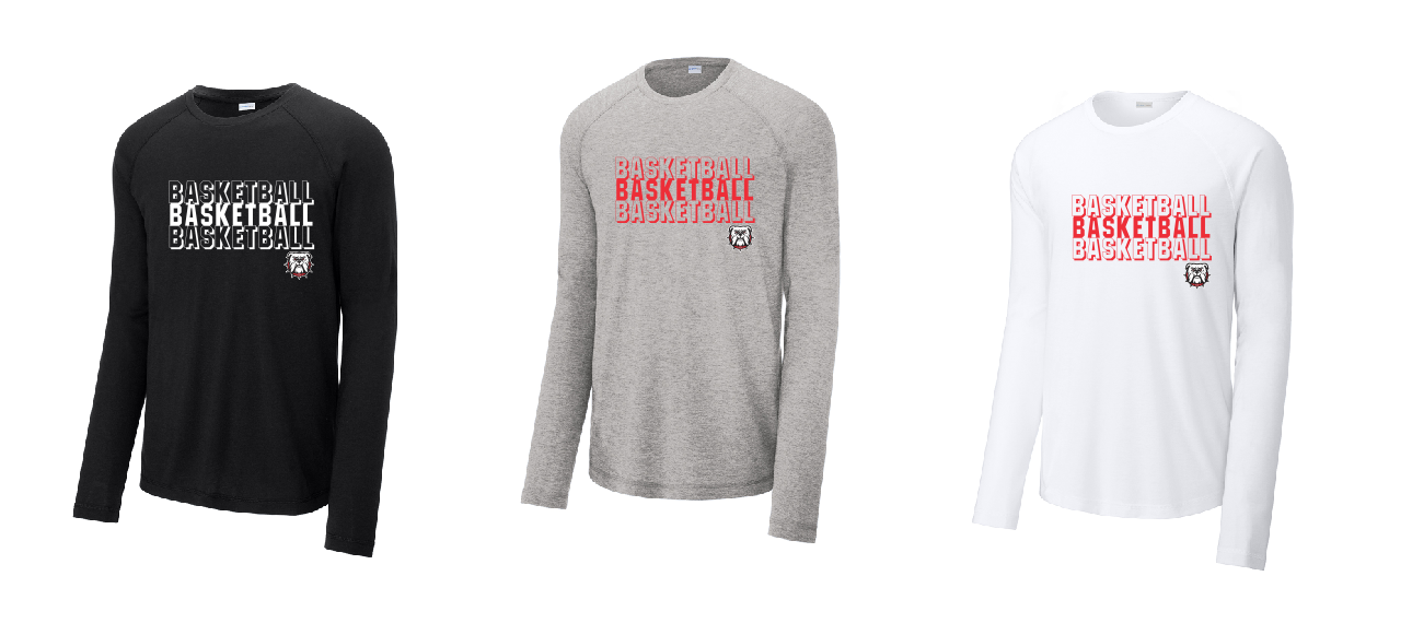 North Gwinnett Basketball Long Sleeve Performance Tshirt Design 1  Adult