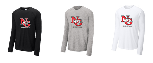 North Gwinnett Basketball Long Sleeve Performance Tshirt Design 3  Adult