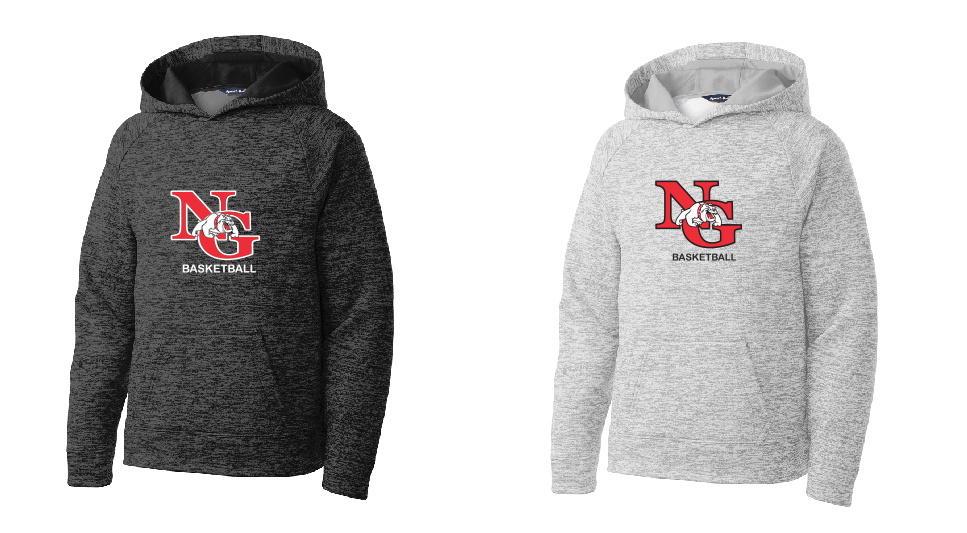 North Gwinnett Basketball PosiCharge Electric Heather Fleece Hooded Pullover - Design 3 Youth