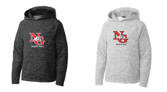 North Gwinnett Basketball PosiCharge Electric Heather Fleece Hooded Pullover - Design 3 Youth
