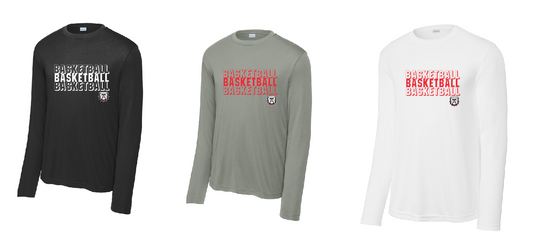 North Gwinnett Basketball Drifit Long Sleeve Design 1 Adult