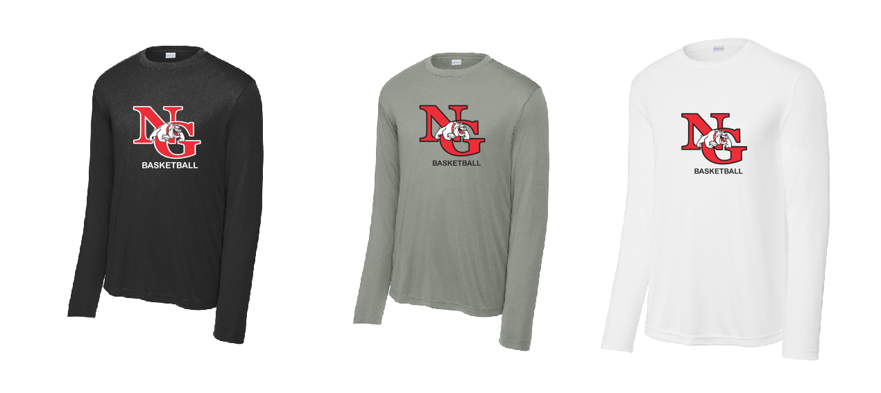 North Gwinnett Basketball Drifit Long Sleeve Design 3 Adult