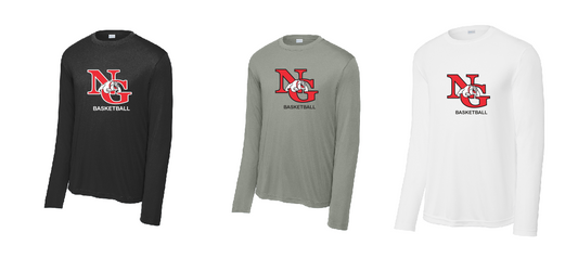 North Gwinnett Basketball Drifit Long Sleeve Design 3 Adult