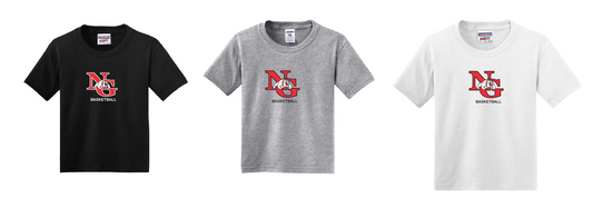 North Gwinnett Basketball 50/50 Cotton/Poly T-Shirt Design 3 Youth