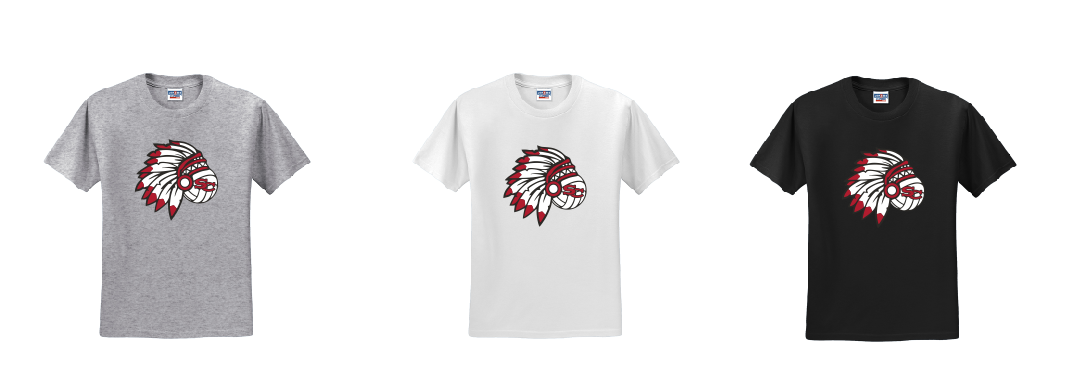 Stephens County Volleyball Short Sleeve performance Tshirt - Design 1 - ADULT