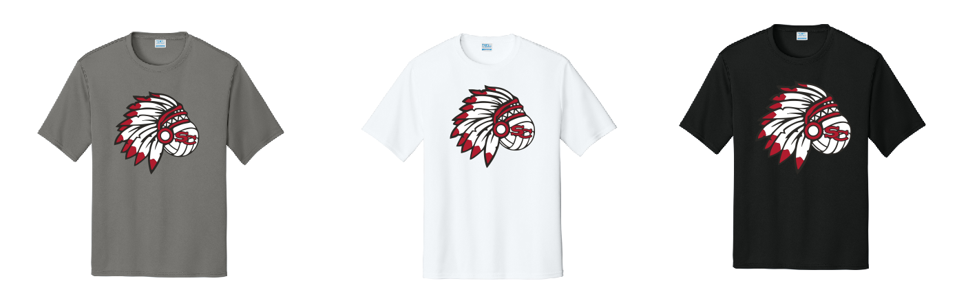 Stephens County Volleyball short sleeve drifit - Design 1 - Youth