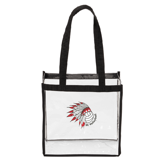 Stephens County Volleyball Clear Tote - Design 2