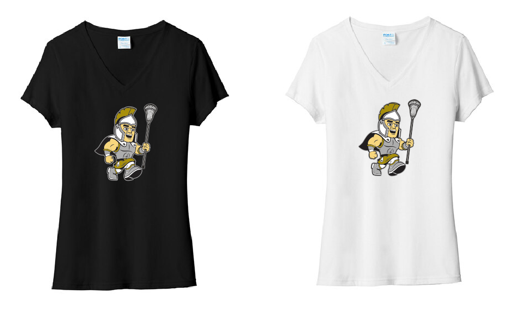 Anderson Trojan Guy - Port & Co Women's Tri-Blend V-Neck Tee